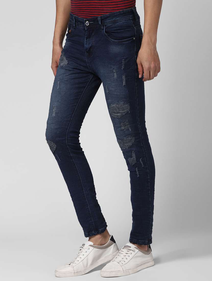 mens skinny fit distressed jeans