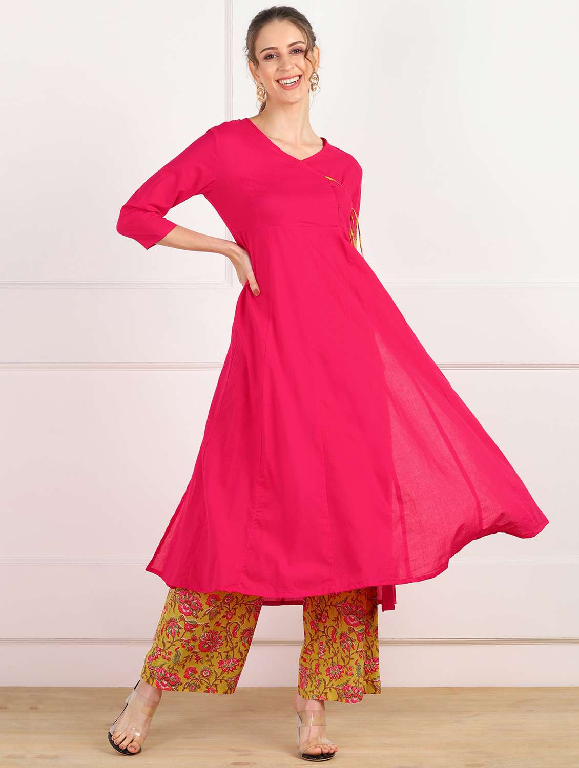 solid kurta palazzo set