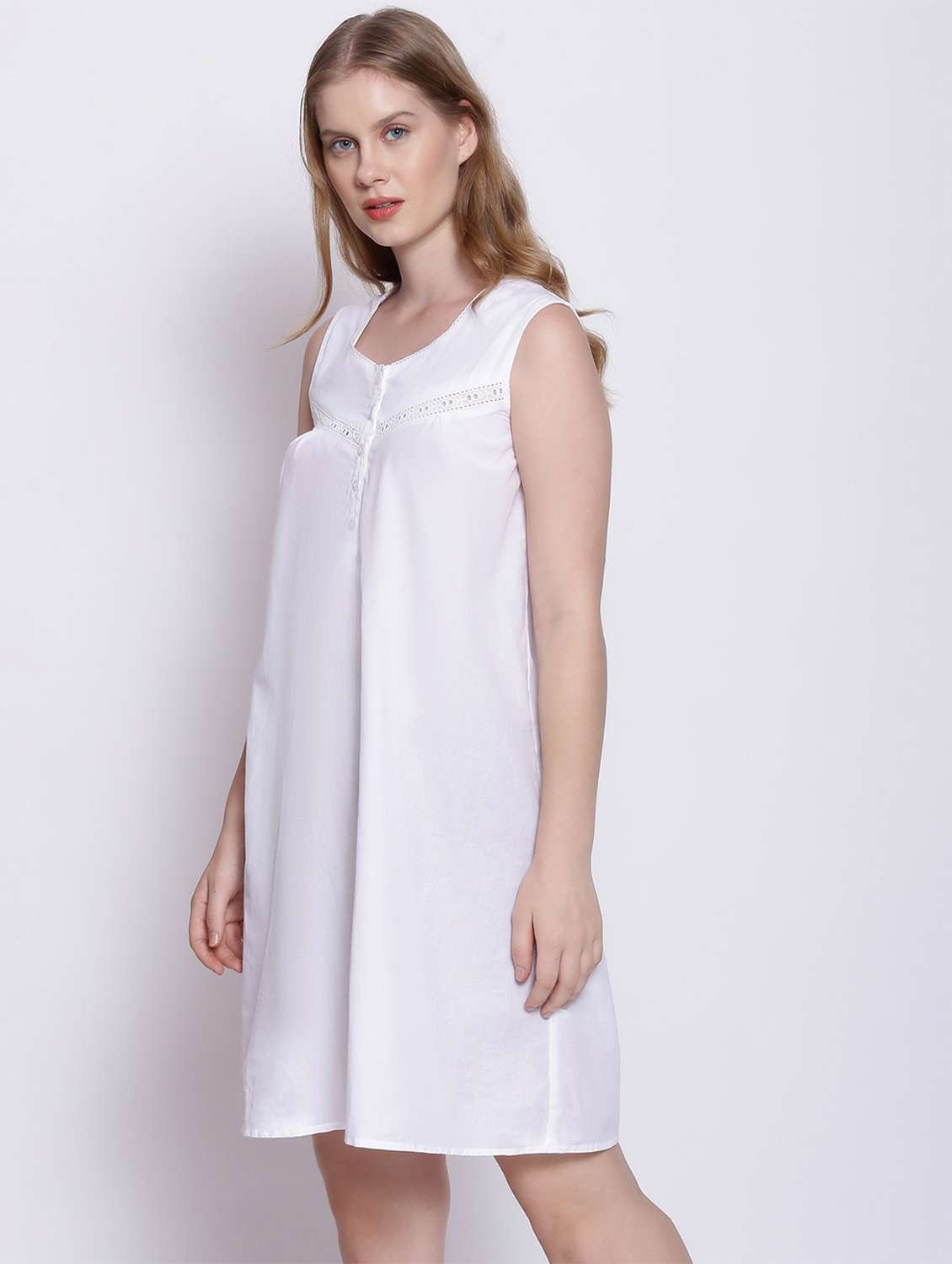 round neck solid sleepshirt  - 17875187 -  Standard Image - 1