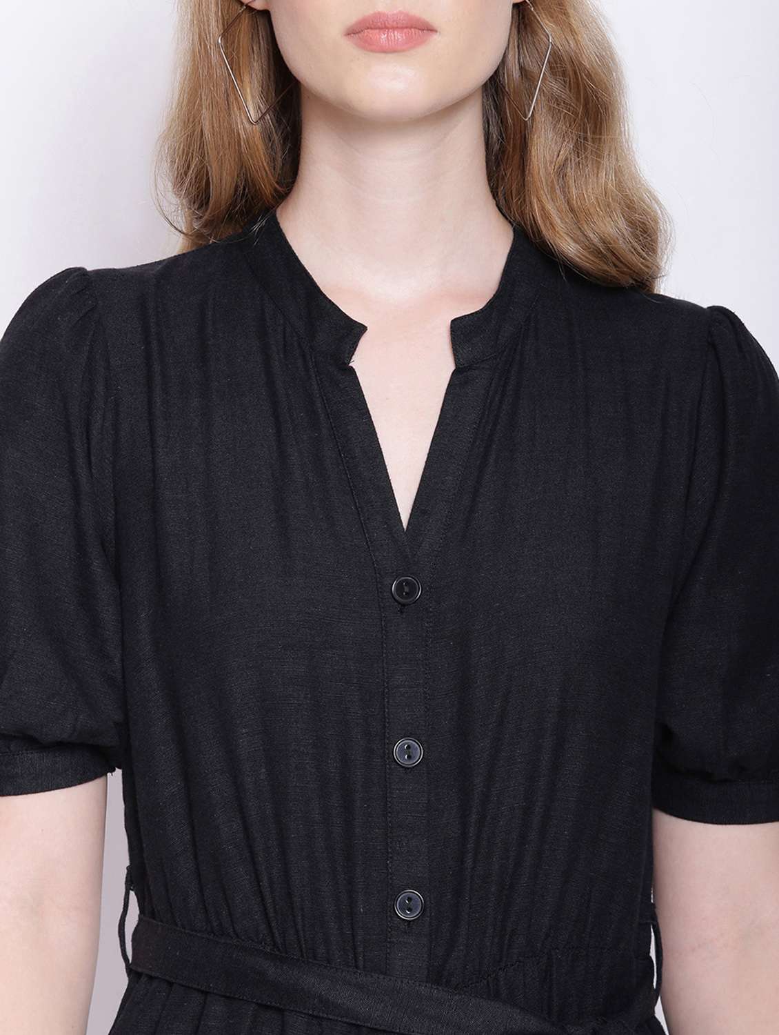 tie front solid romper  - 17875202 -  Standard Image - 6