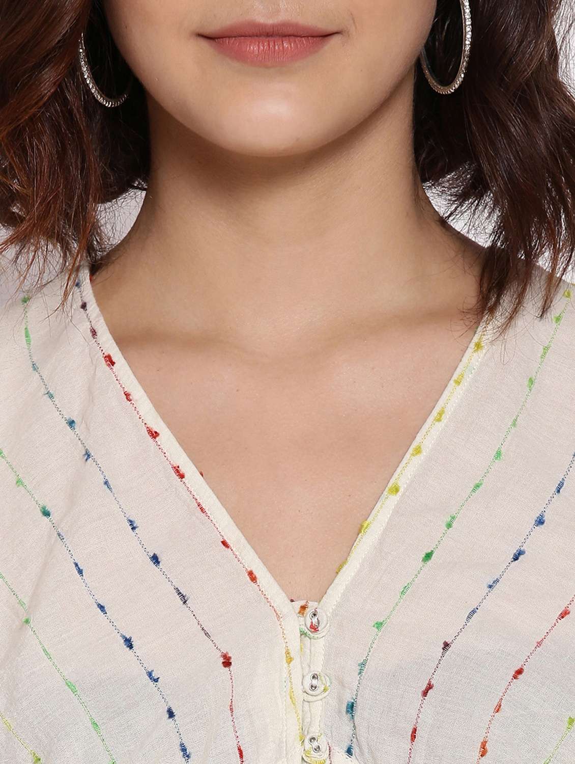 women's crop v neck top - 17875208 - Standard Image - 6