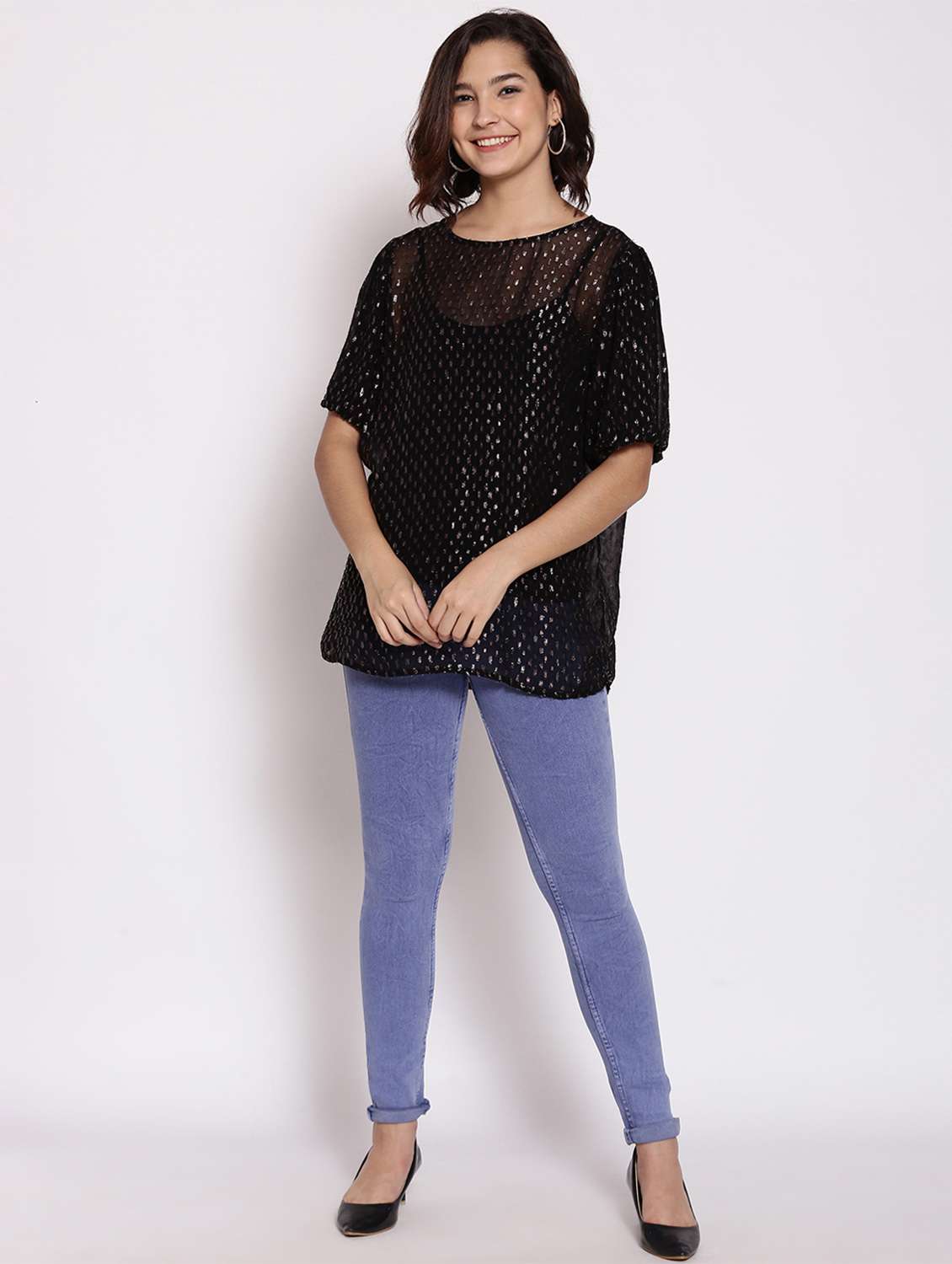 women's straight round neck top - 17875216 -  Standard Image - 4