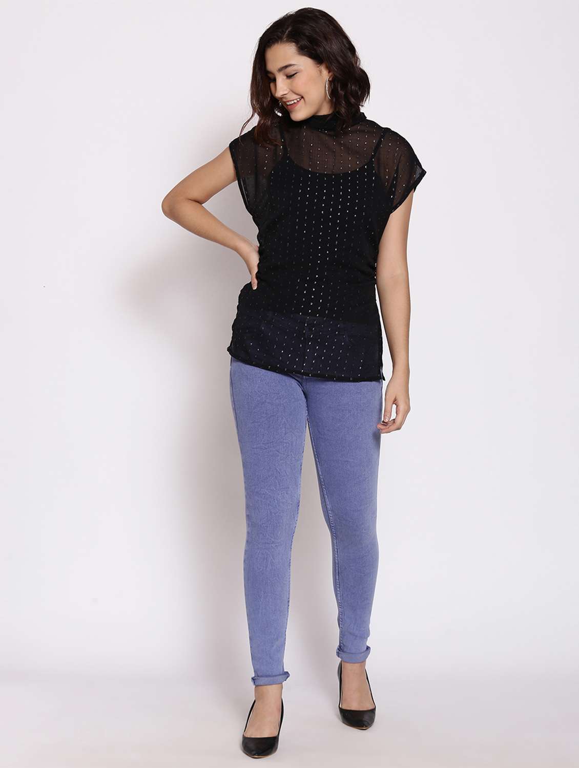 women's straight mock neck top - 17875217 -  Standard Image - 4