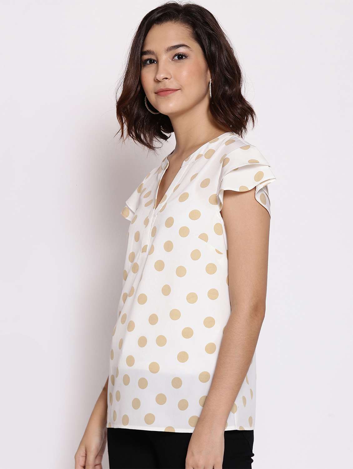 women's straight mandarin neck top - 17875223 -  Standard Image - 1