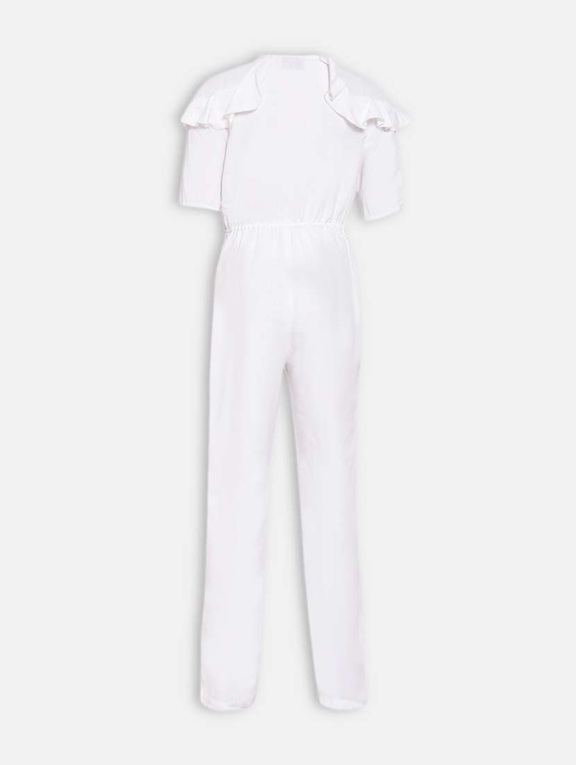white solid full length jumpsuit - 17875339 - Standard Image - 1