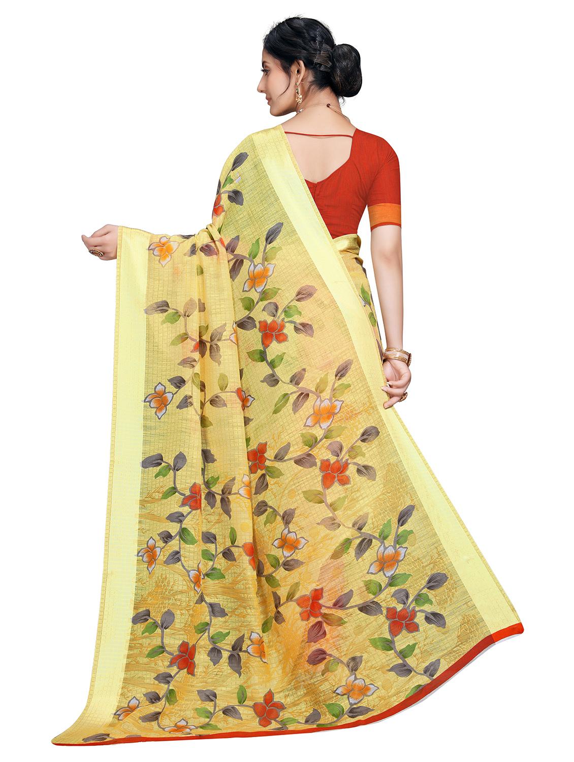 floral printed saree - 17875952 - Standard Image - 1
