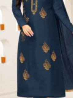 cotton embroidered straight suit for women - 17881934 - Standard Image - 1