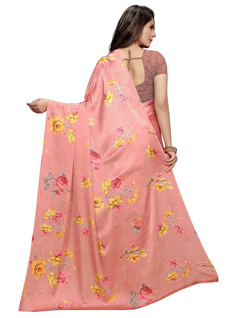 floral printed saree with blouse - 17882714 - Standard Image - 1