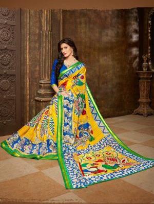 madhubani silk saree ..hand wash - 17882834 - Standard Image - 4