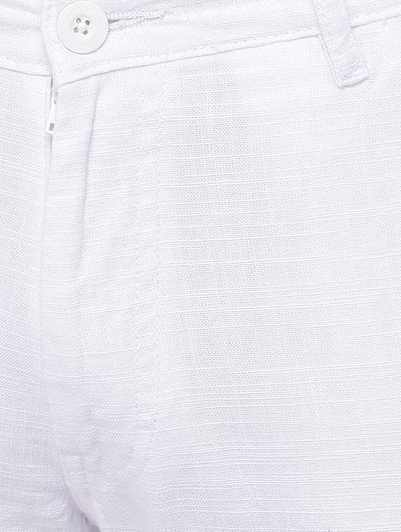 white solid linen chinos - 17882879 -  Standard Image - 4