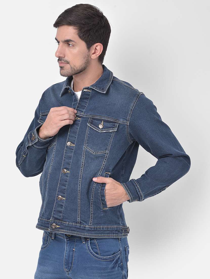 blue washed denim jacket - 17882904 -  Standard Image - 1