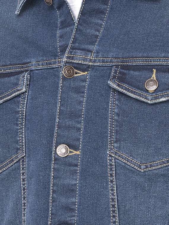 blue washed denim jacket - 17882904 - Standard Image - 4