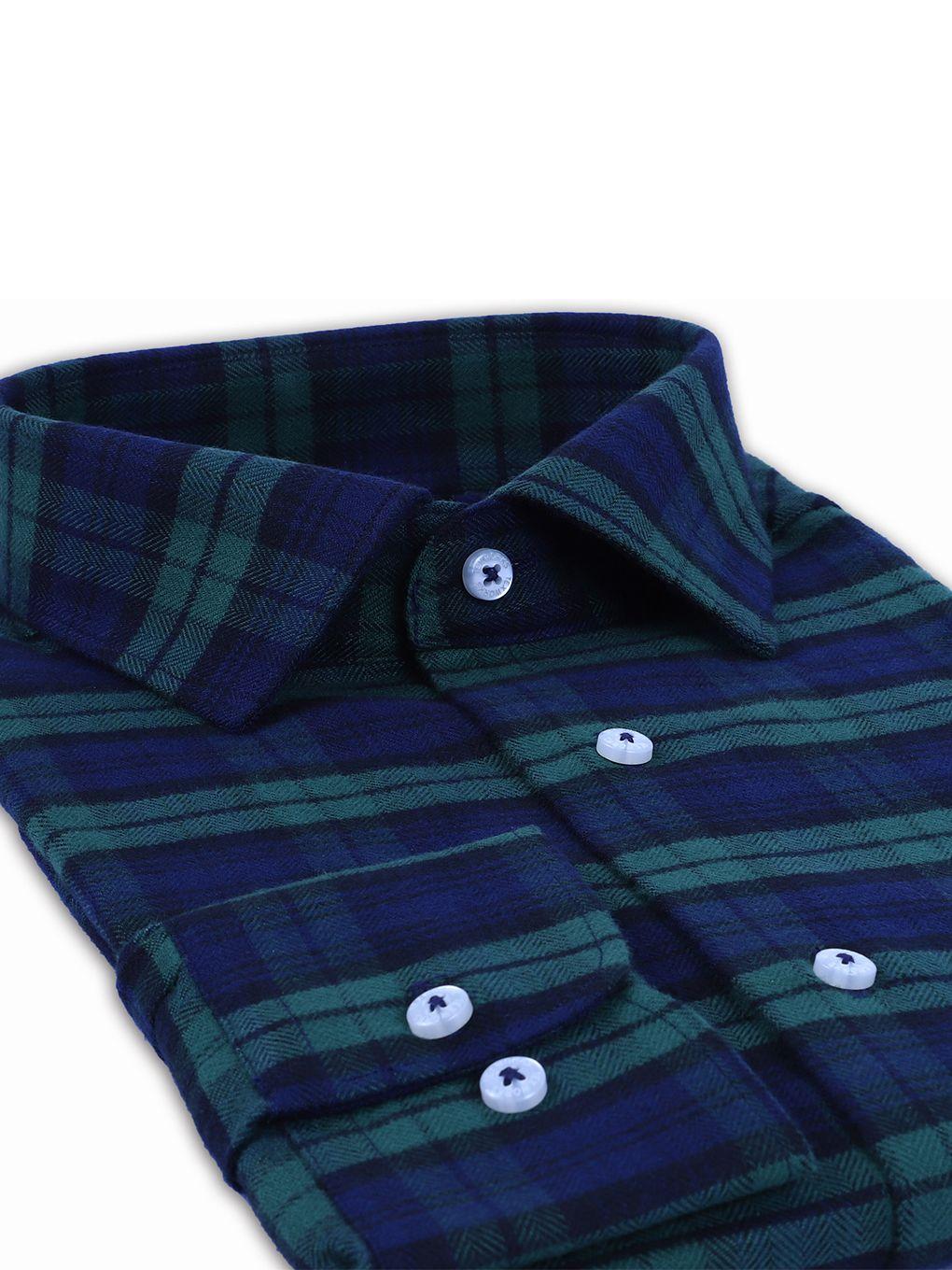 texworks brushed cotton checkered shirt with pocket - 17883425 - Standard Image - 1