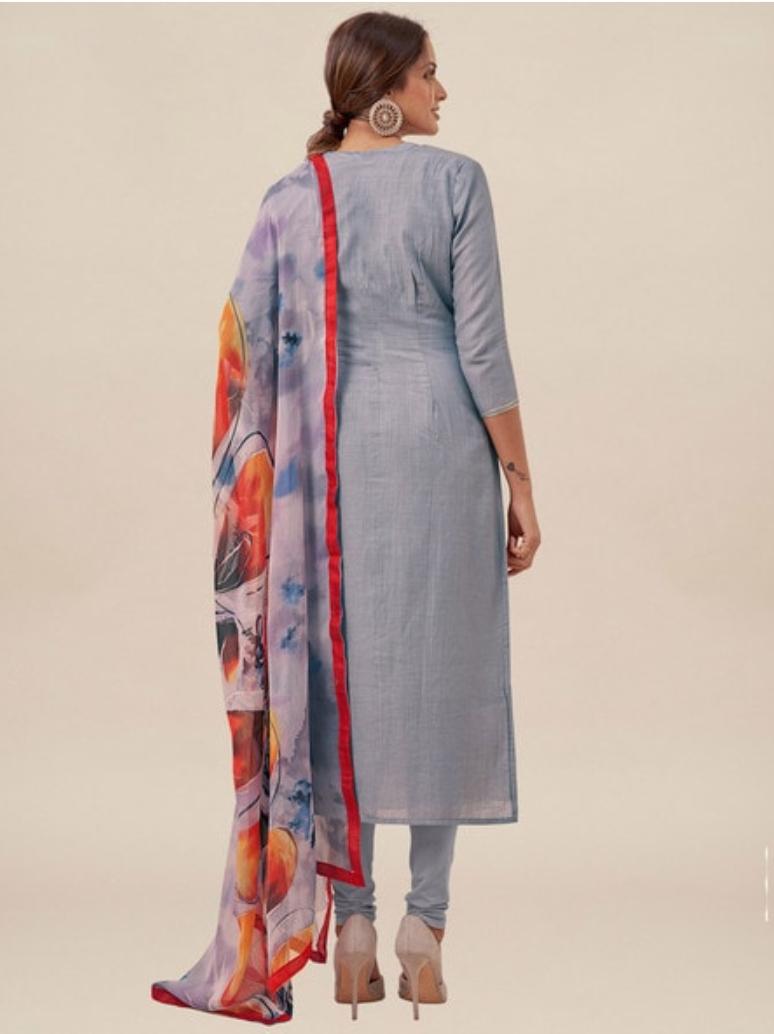 unstitched phulkari dress material for women - 17883641 - Standard Image - 1