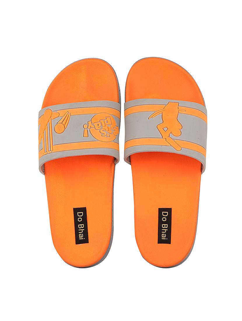 orange rubber slip on flip flops - 17885319 - Standard Image - 1