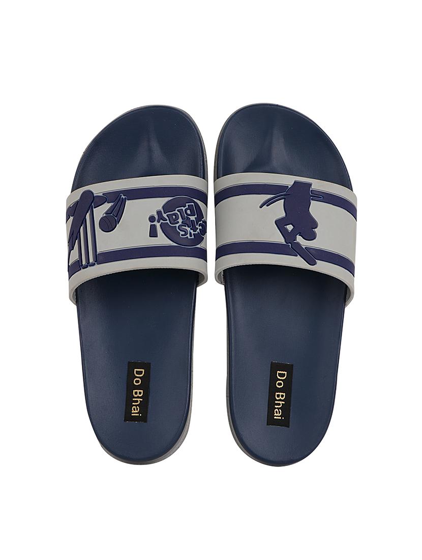 grey rubber slip on flip flops - 17885323 - Standard Image - 1