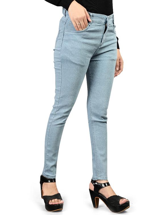 mid rise stone washed denim jeans - 17885772 - Standard Image - 1