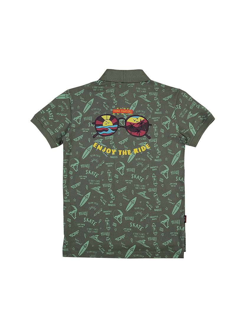 polo neck printed t-shirt - 17887047 -  Standard Image - 1