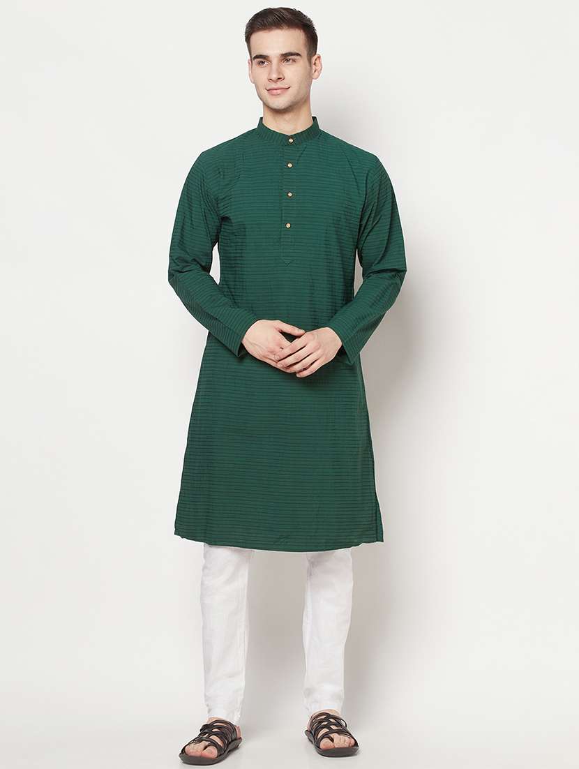 green striped long kurta