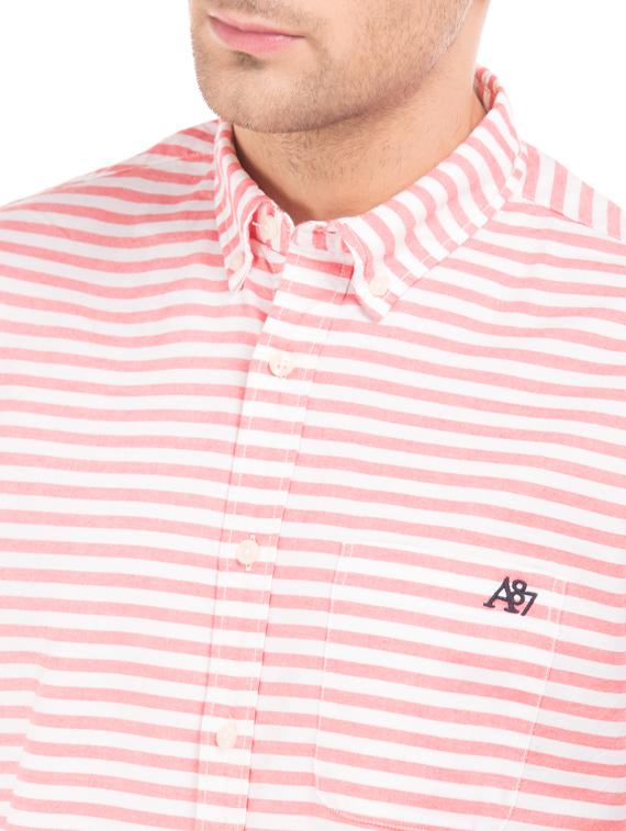pink striped casual shirt - 17888510 - Standard Image - 4