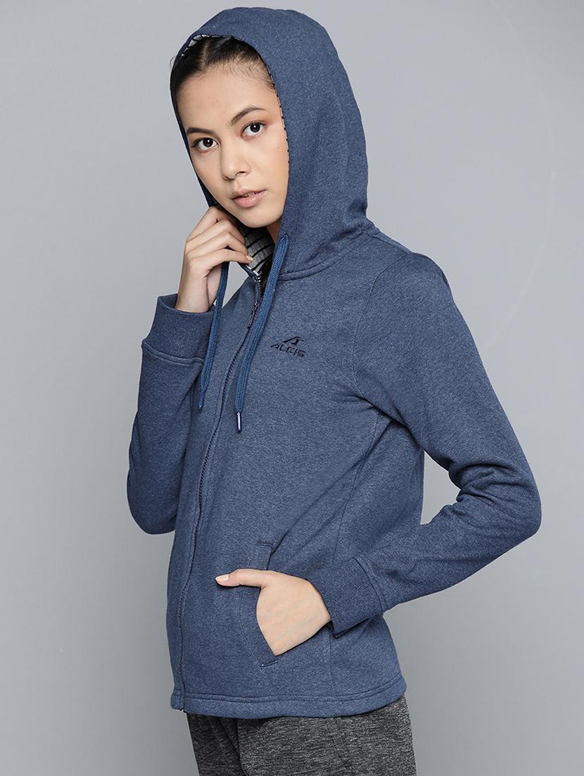 hooded neck solid jacket - 17889796 -  Standard Image - 1