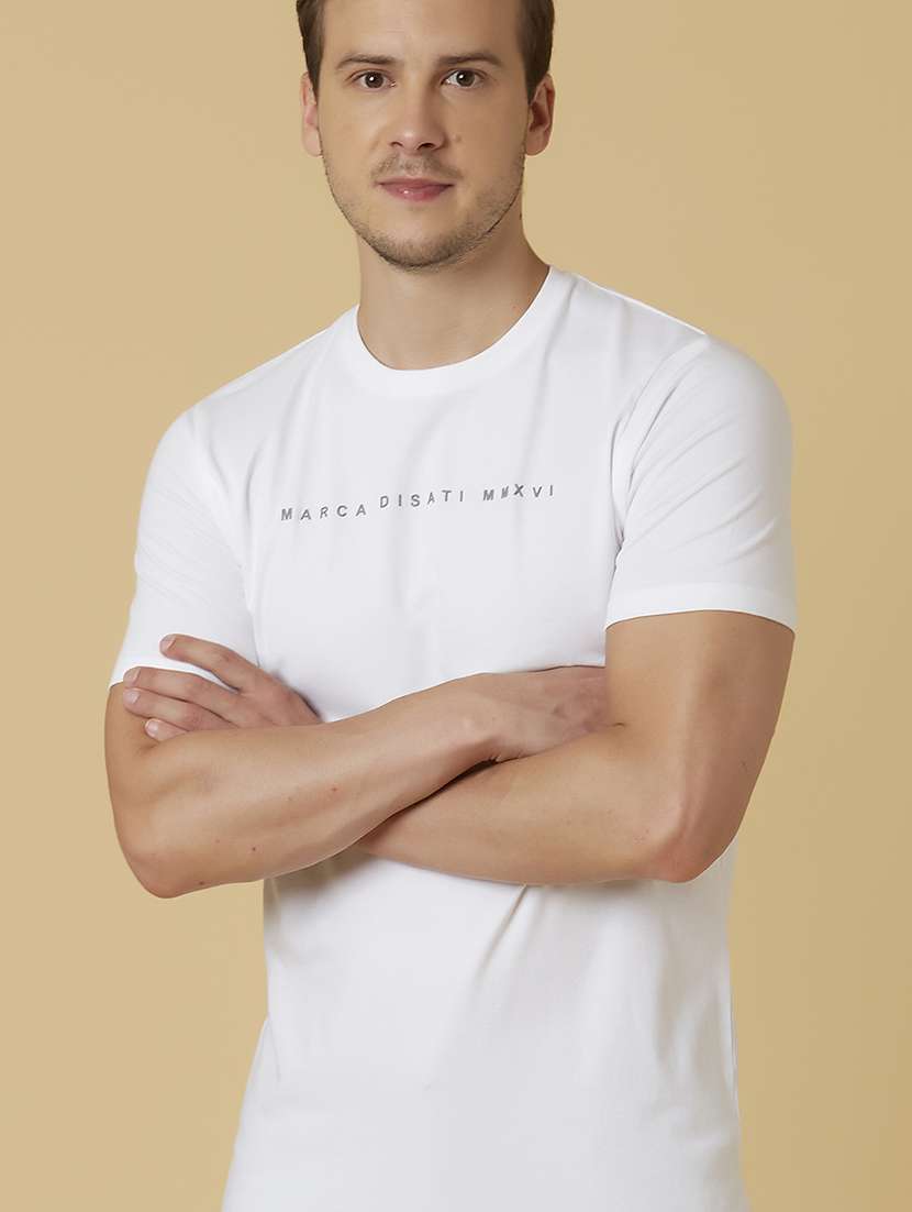 white printed t-shirt - 17889904 -  Standard Image - 4