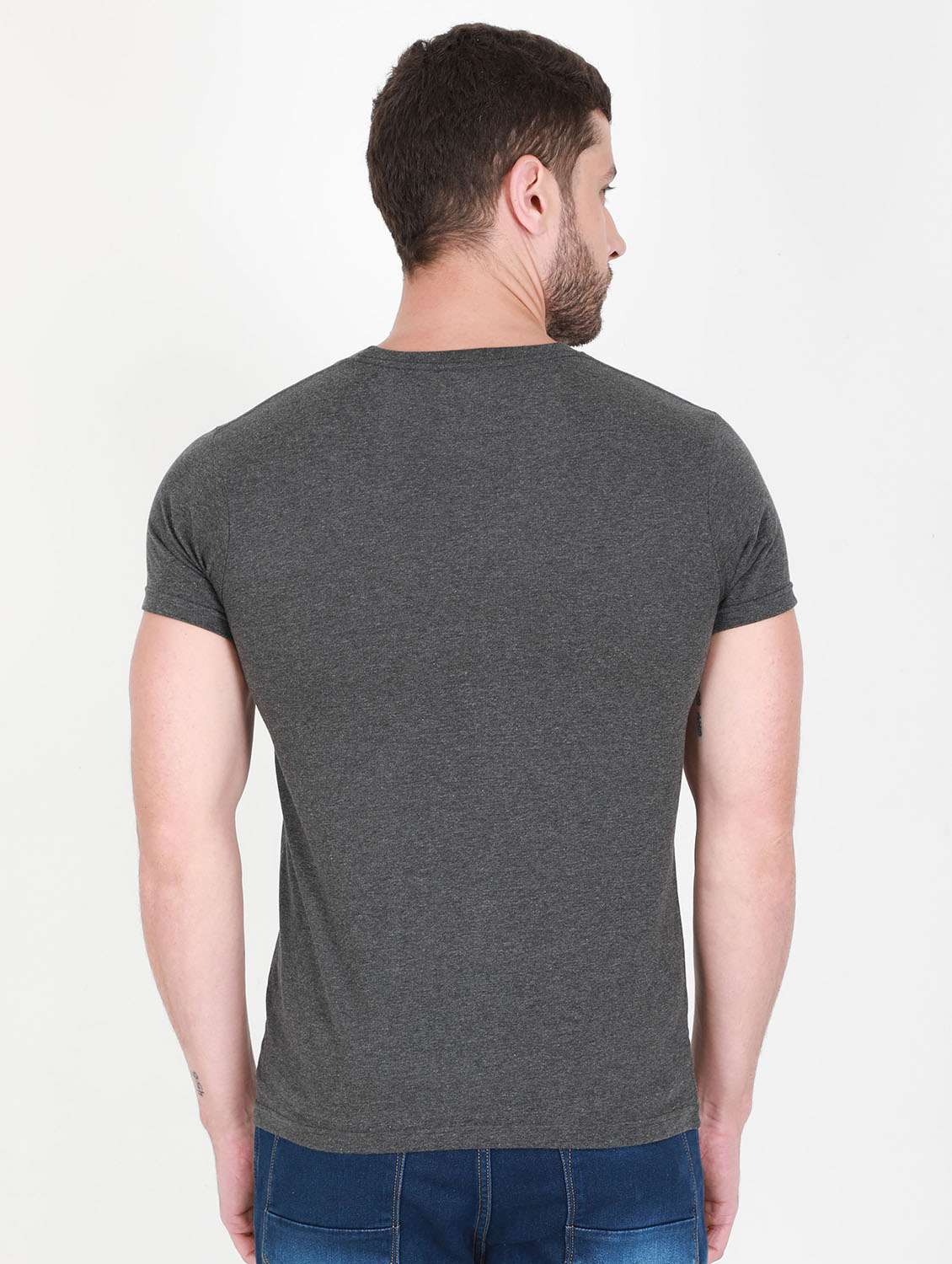 grey front print t-shirt - 17891323 -  Standard Image - 1