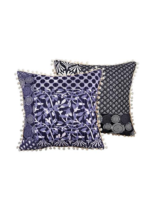 indhome life reversible premium cotton cushion covers- 'japuri printed' , traditional katha work embroider collection - 17892860 -  Standard Image - 0