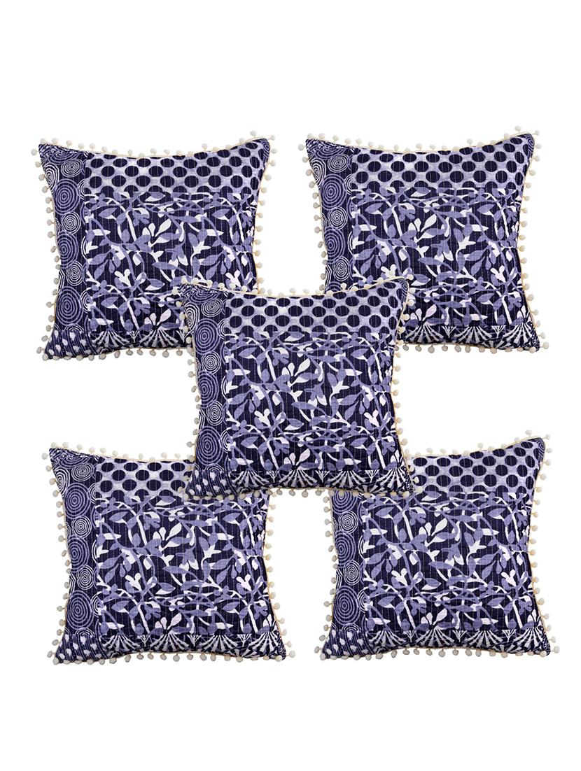 indhome life reversible premium cotton cushion covers- 'japuri printed' , traditional katha work embroider collection - 17892862 -  Zoom Image - 0