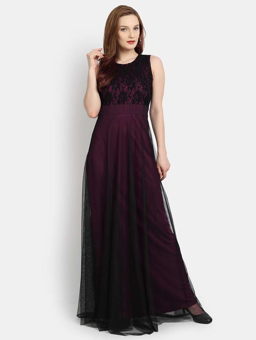 women's fit & flare maxi dress