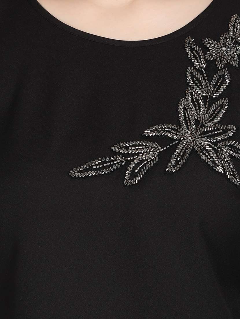 women embellished round neck top - 17892972 -  Standard Image - 4