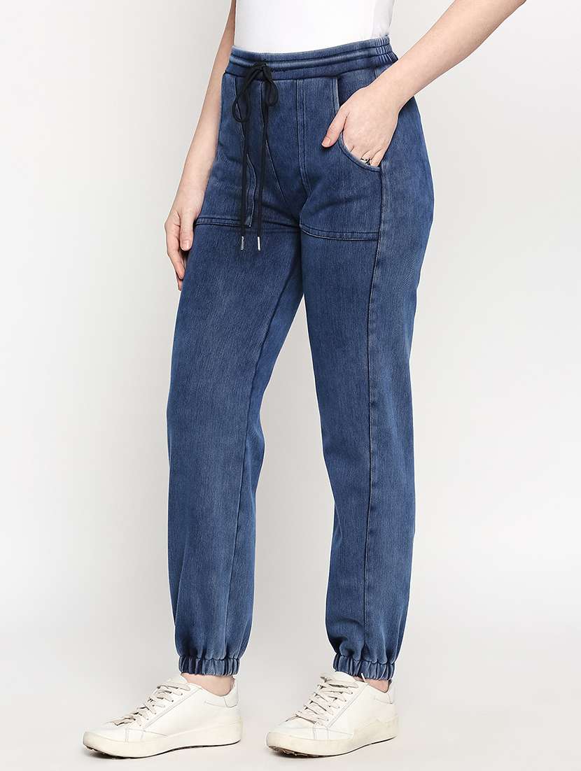 drawstring waist solid jogger - 17894205 - Standard Image - 1