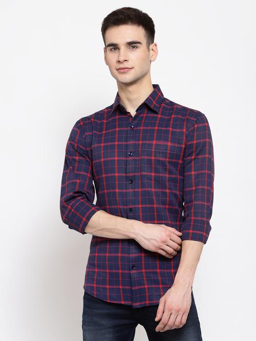 mens checks casual shirt - 17894210 - Standard Image - 0