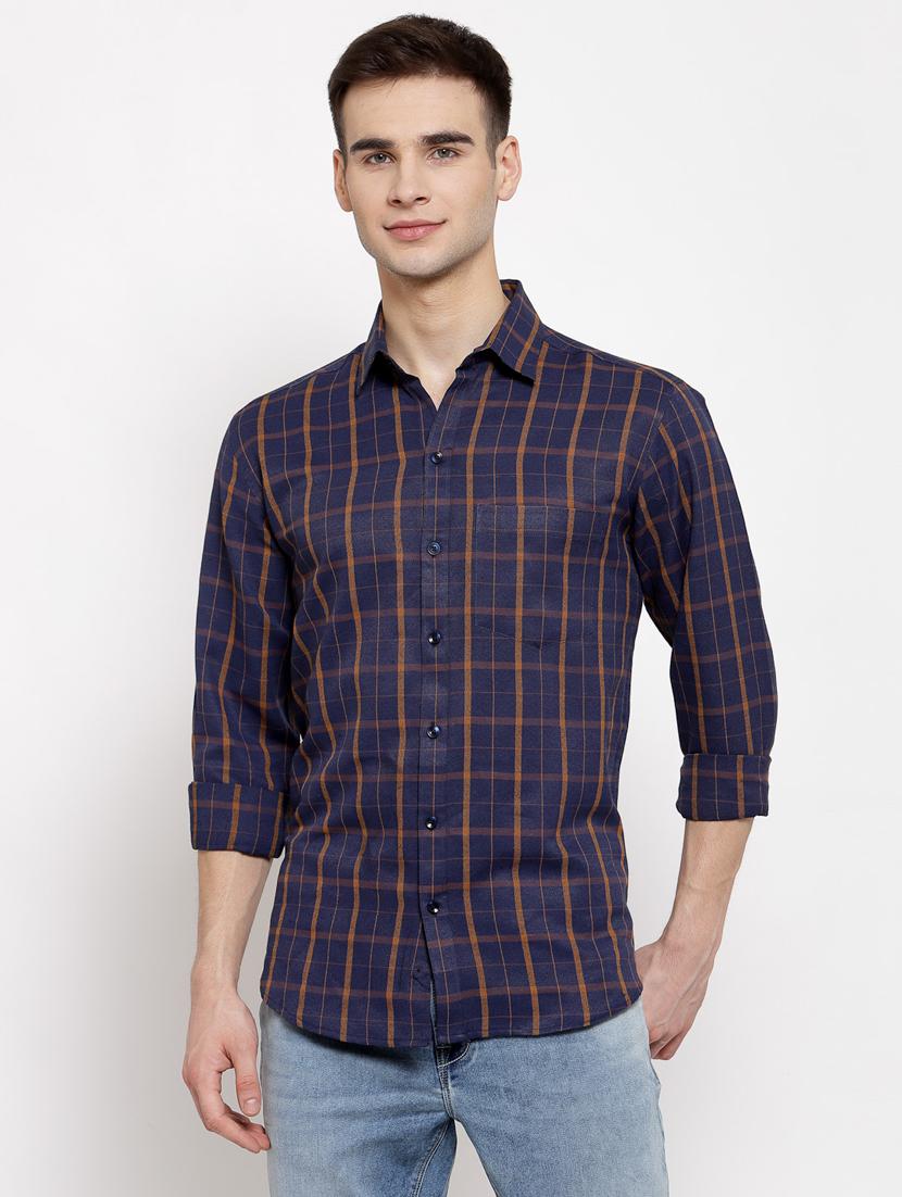 mens checks casual shirt - 17894212 - Zoom Image - 0