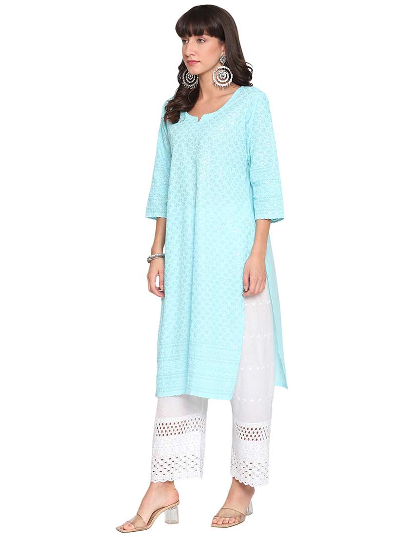 solid straight kurta - 17894224 -  Standard Image - 1