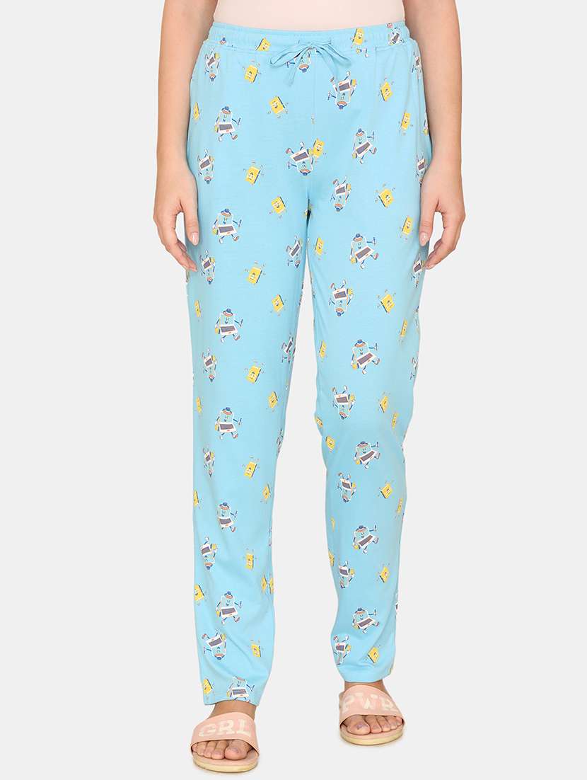 drawstring waist printed pajama