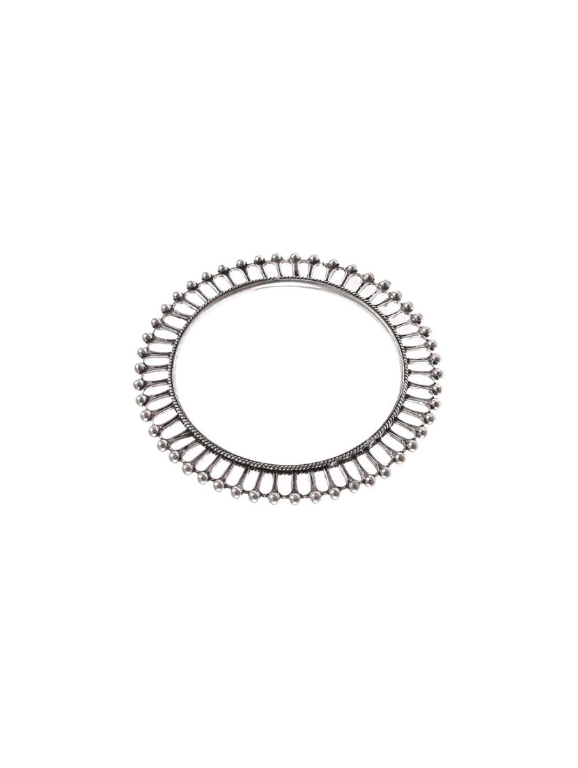 silver circle design bangle - 17895934 - Standard Image - 1