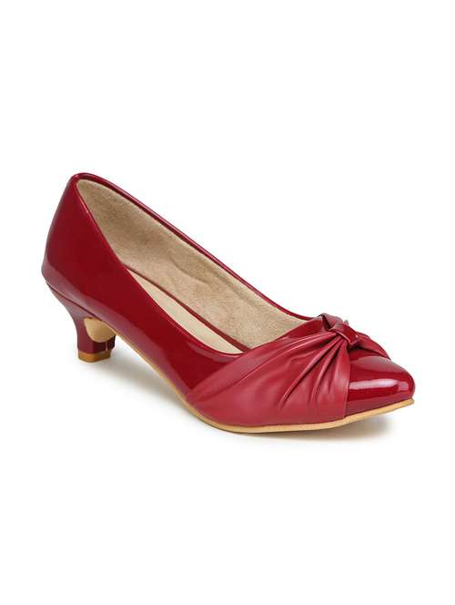 red solid slip on pump - 17895960 - Standard Image - 0
