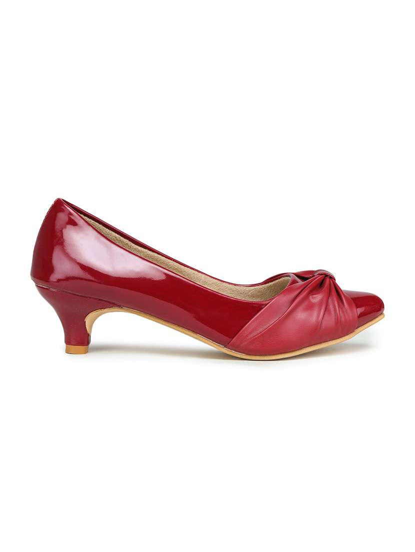 red solid slip on pump - 17895960 - Standard Image - 1
