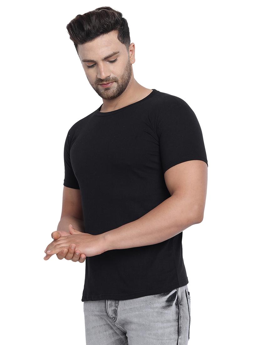 black solid t-shirt - 17896059 - Standard Image - 1
