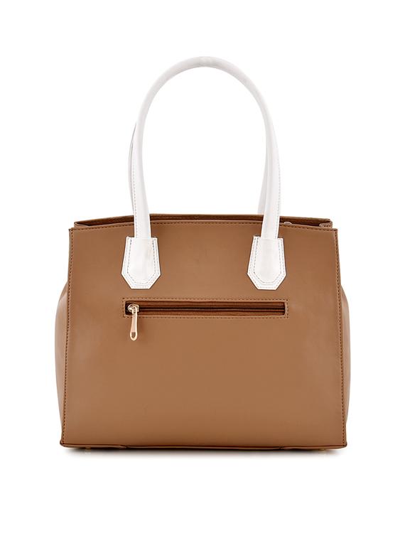brown leatherette (pu) regular handbag - 17896318 - Standard Image - 1