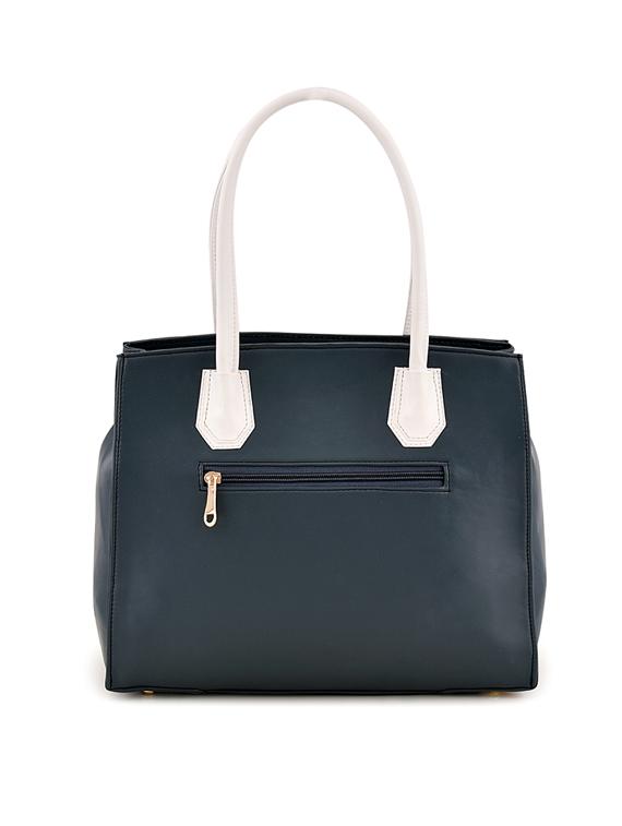 blue leatherette (pu) handbag - 17896319 - Standard Image - 1