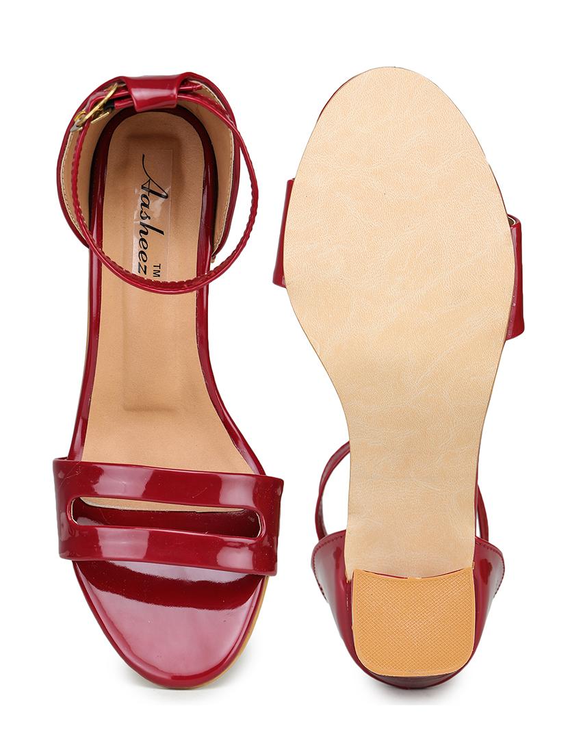 red synthetic closed back sandals - 17896541 - Standard Image - 4