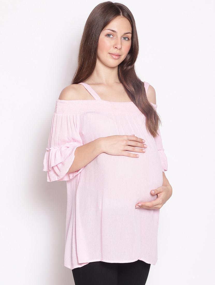 cold shoulder solid maternity wear top  - 17896836 -  Standard Image - 1
