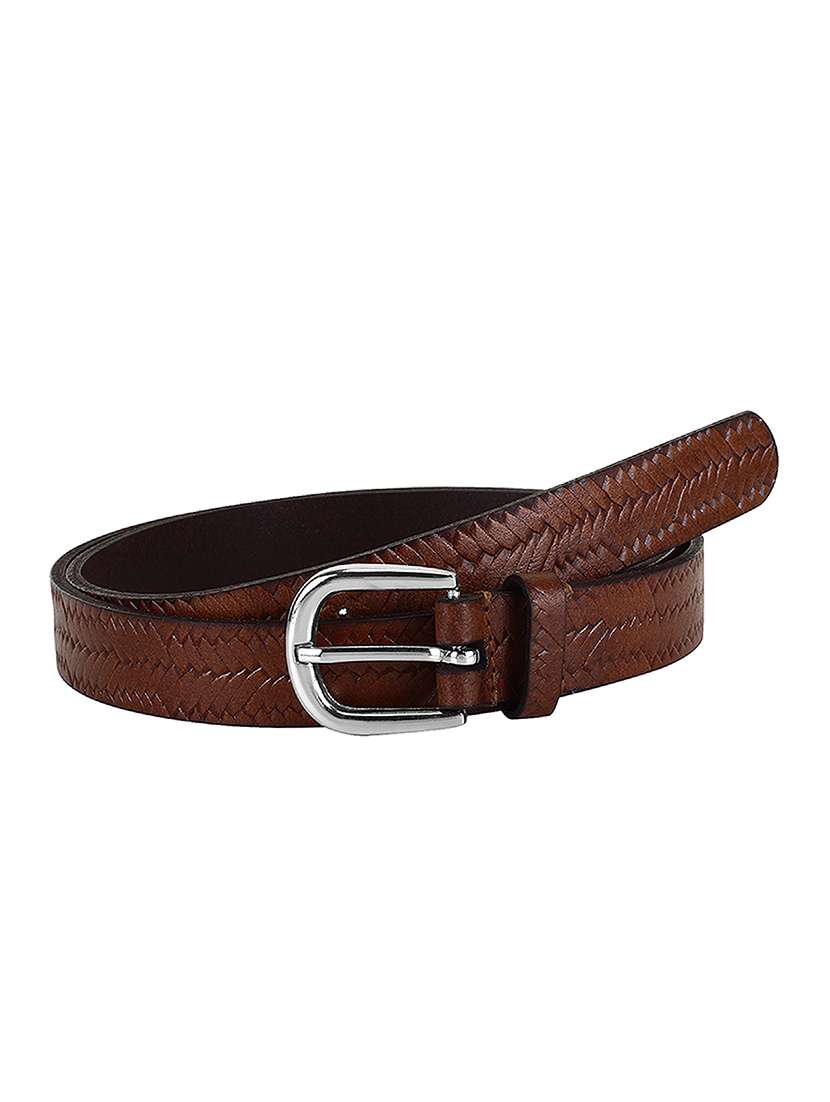 brown leather belt