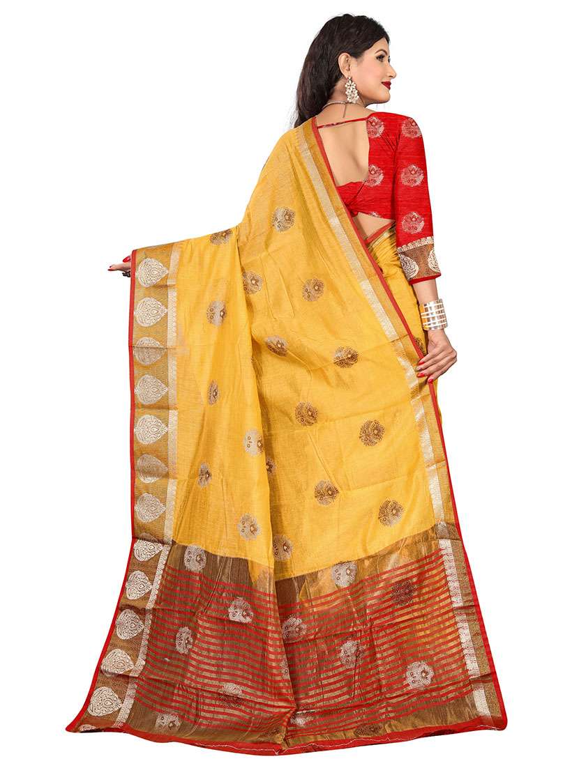 ethnic motifs handloom saree with blouse - 17897419 -  Standard Image - 1