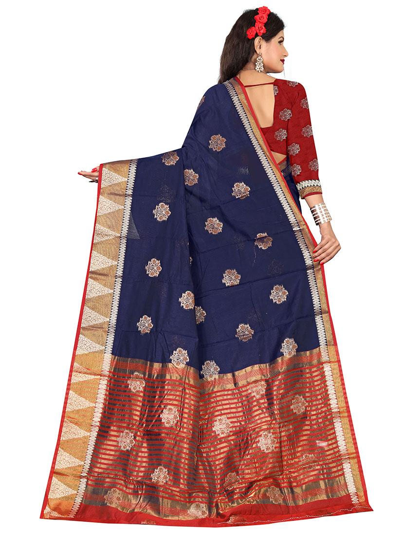 women's banarasi saree with blouse - 17897424 - Standard Image - 1