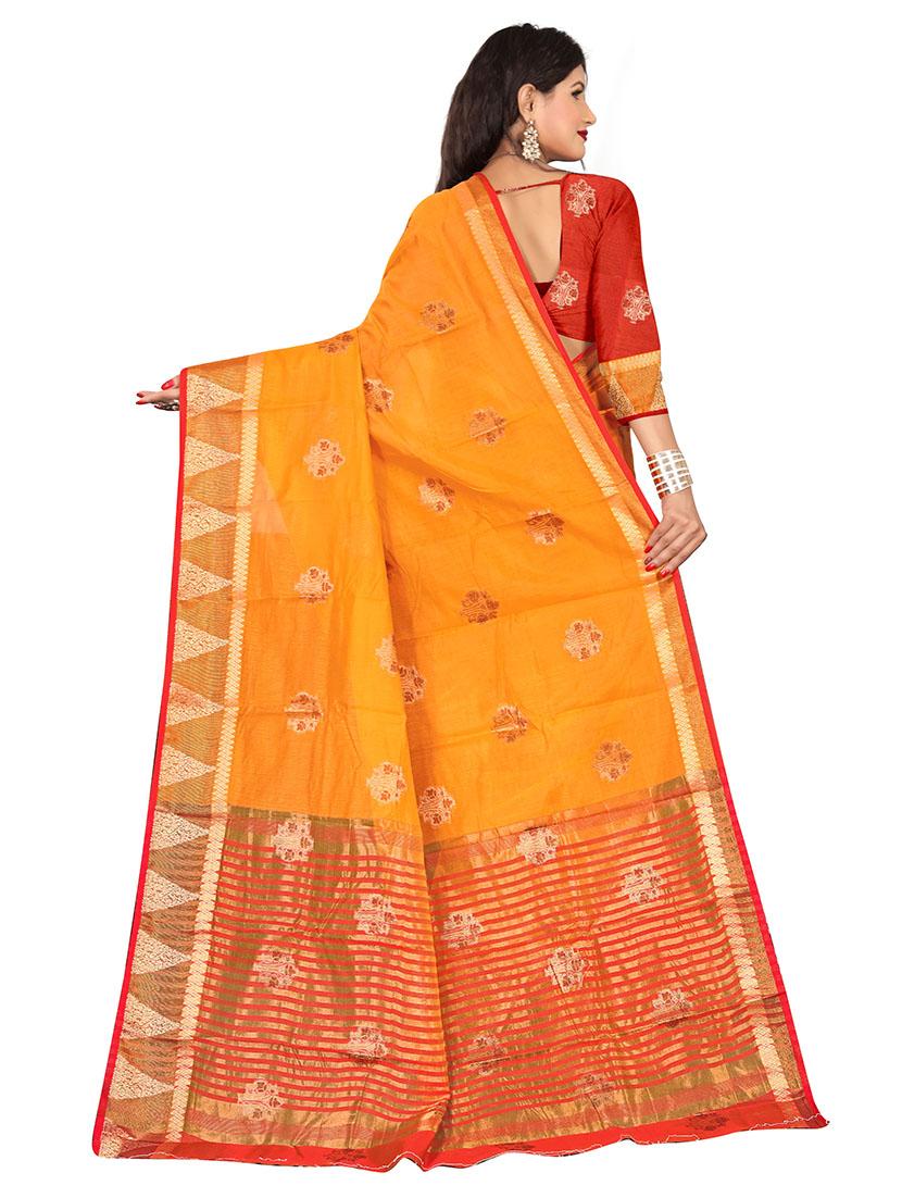 ethnic motifs kanjivaram saree with blouse - 17897425 - Standard Image - 1