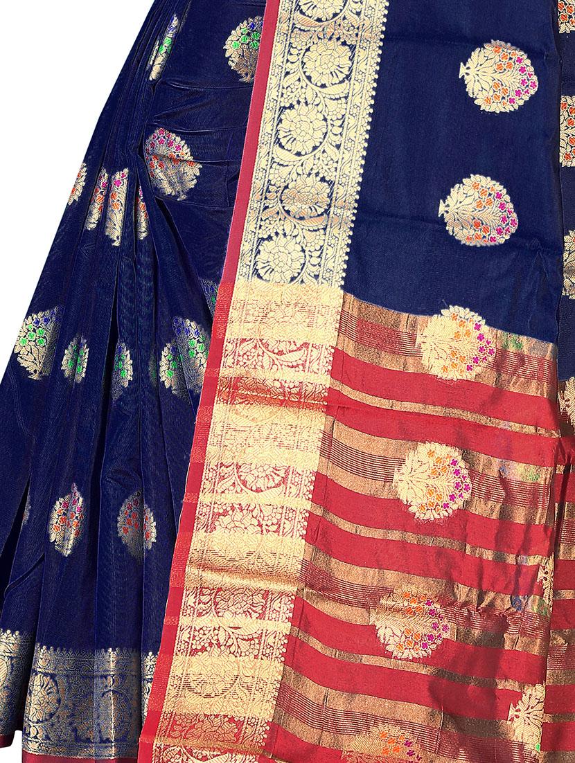 ethnic motifs kanjivaram saree - 17897431 - Standard Image - 4