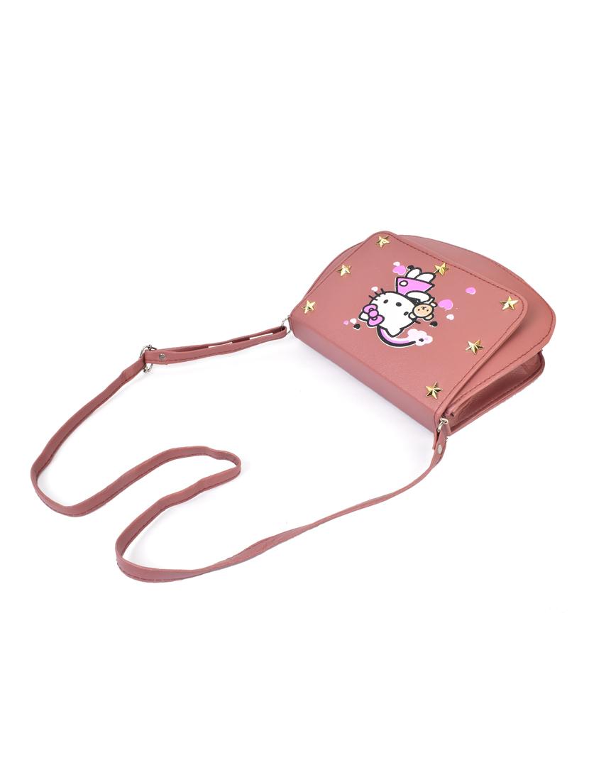 pink leatherette (pu) sling bag - 17900155 - Standard Image - 4